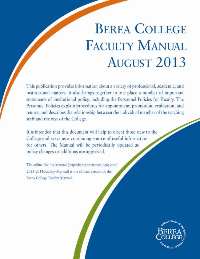 faculty manual cover 13-14